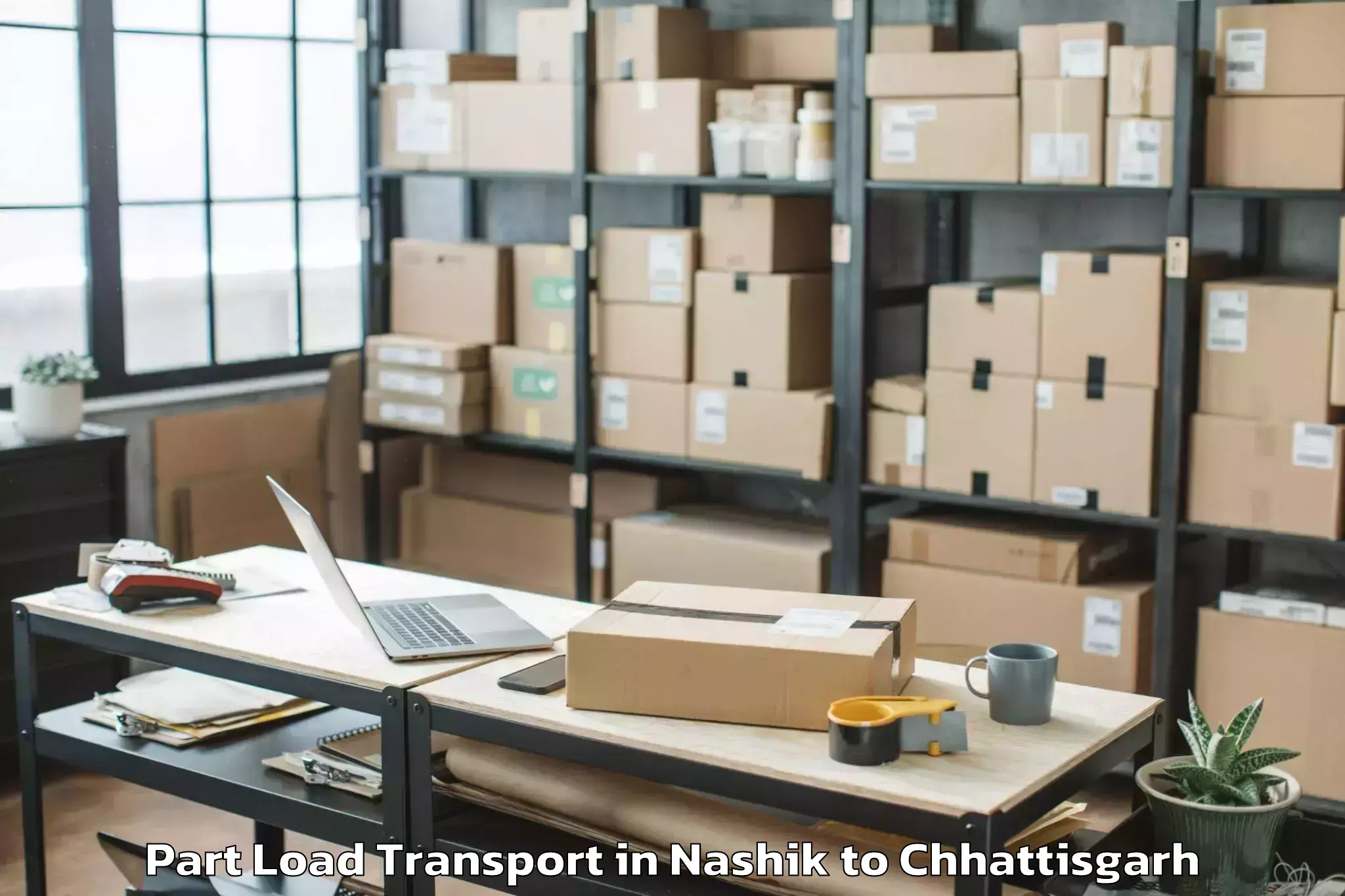 Quality Nashik to Kondagaon Part Load Transport